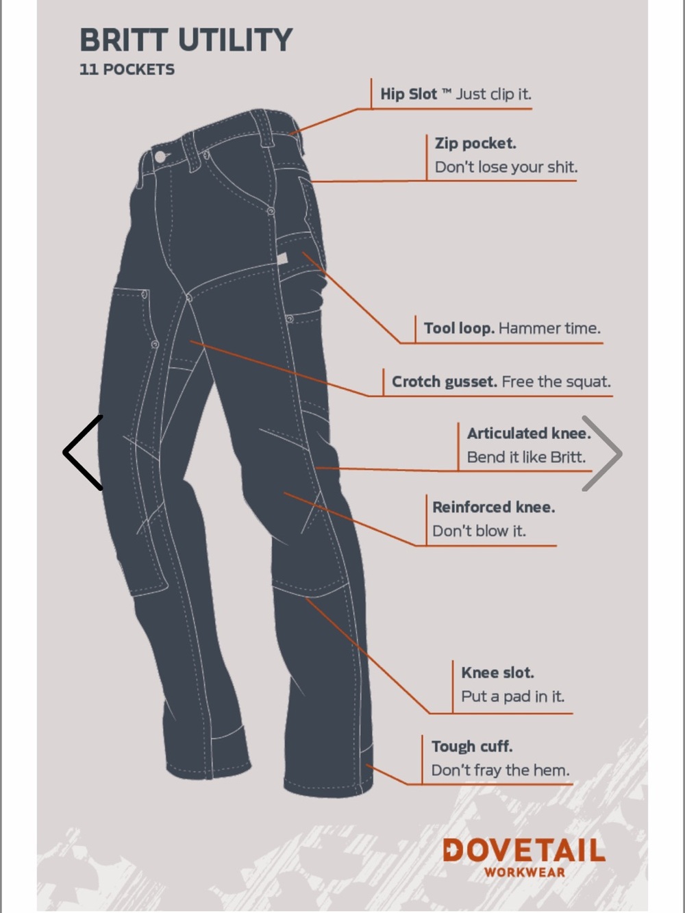 Dovetail Workwear | Britt Utility Pants Saddle Brown Tan Canvas Size 00 28 NWT - Picture 12 of 12